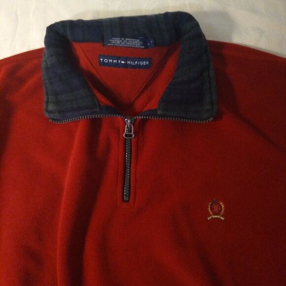 Vintage Tommy Hilfiger Crest Logo Pullover Fleece - Picture 1 of 8